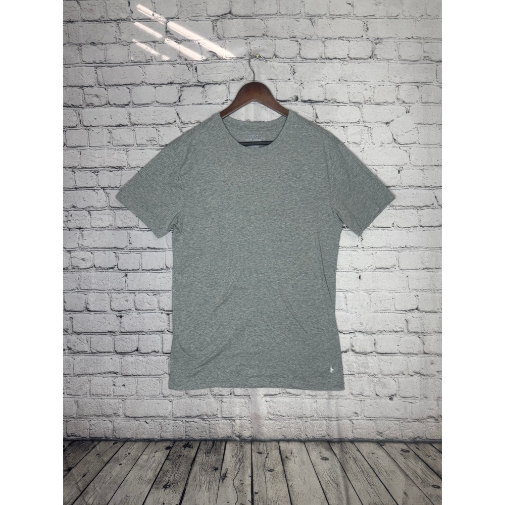 Polo Ralph Lauren Mens Gray Crew Neck‎ Short Sleeve T Shirt Stretch Slim Fit L